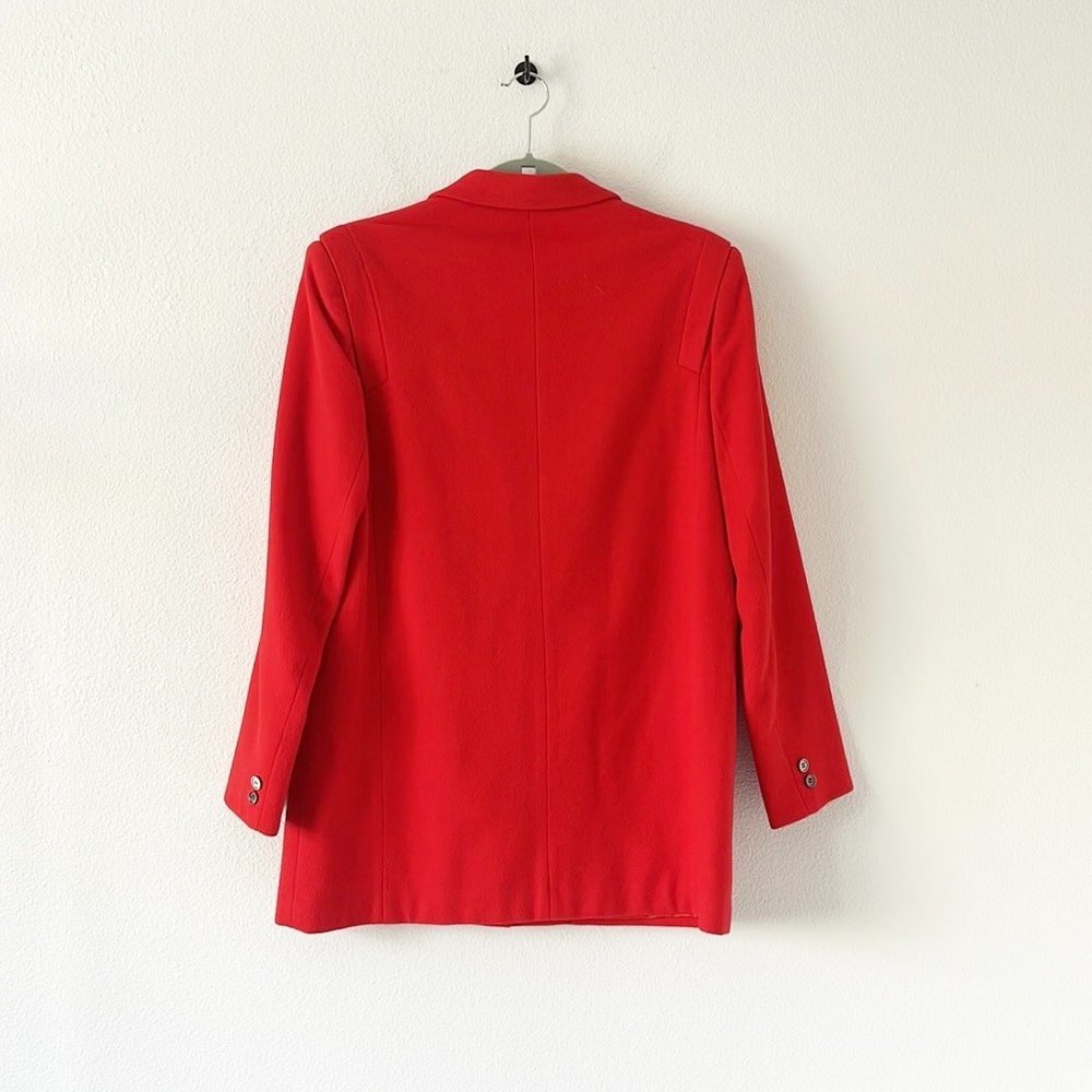 Vintage I. Magnin Cashmere Red Blazer - Picture 2 of 8